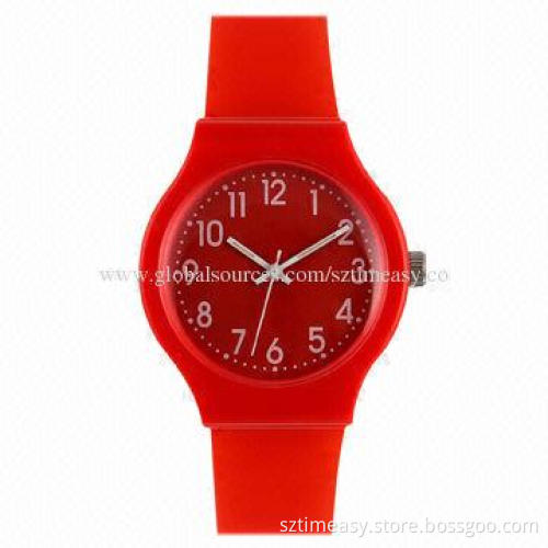 Promotion watch with plastic case and PVC band supplied for one direction in large quantity